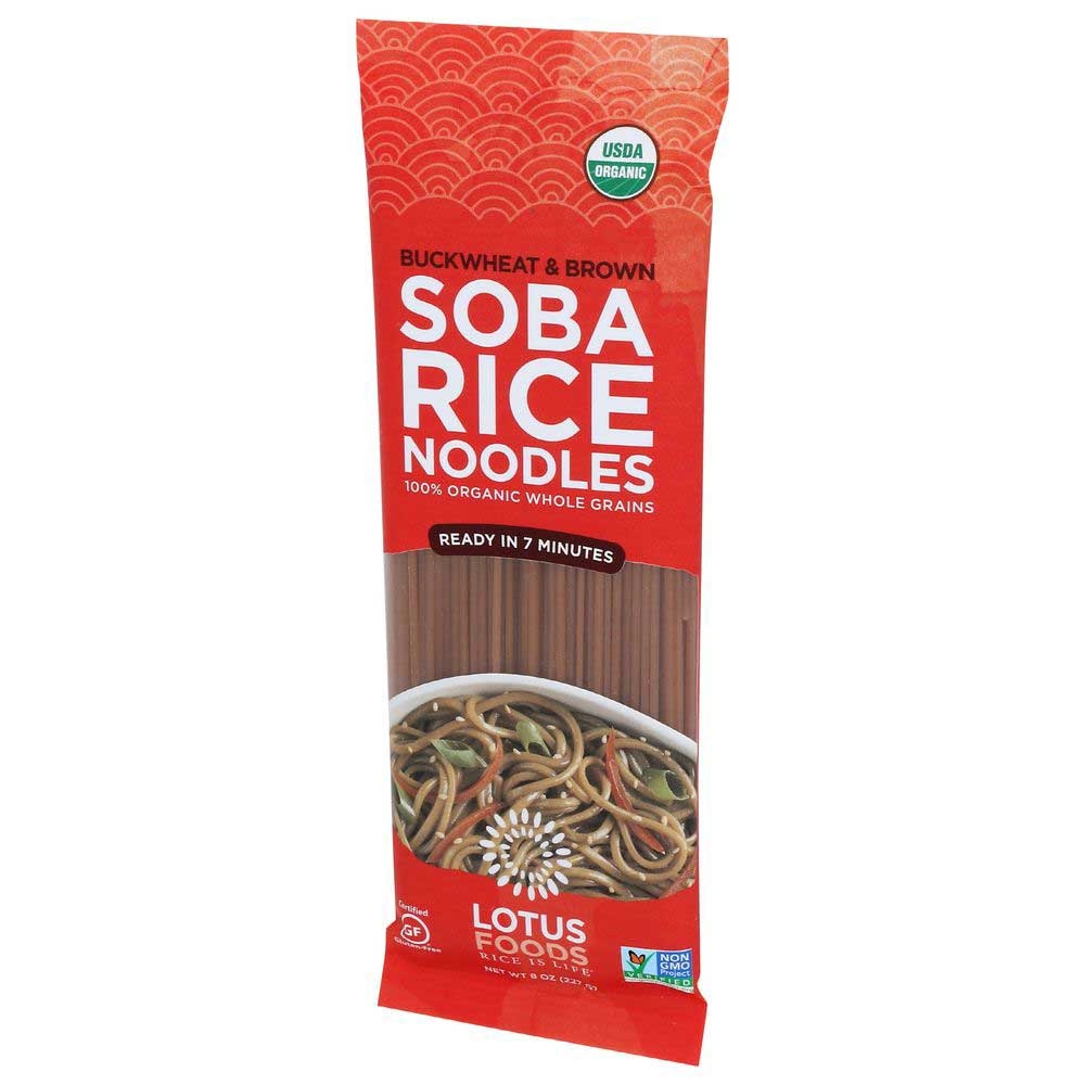 Lotus Foods Organic Buckwheat and Brown Soba Rice Noodles, 8 Ounce -- 8 per case
