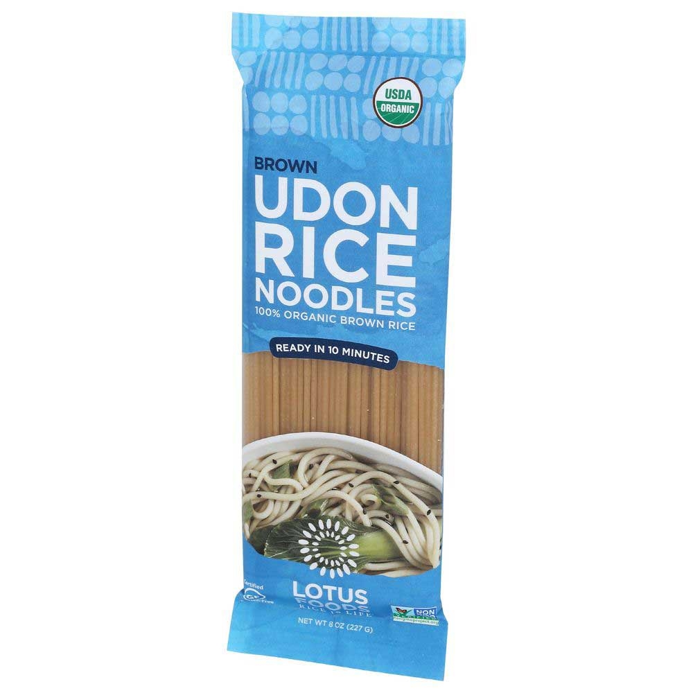 Lotus Foods Organic Brown Udon Rice Noodles, 8 Ounce -- 8 per case