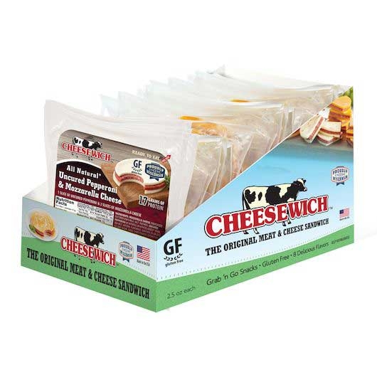 Cheesewich All Natural Uncured Pepperoni and Mozzarella Cheese, 2.5 Ounce -- 64 per case
