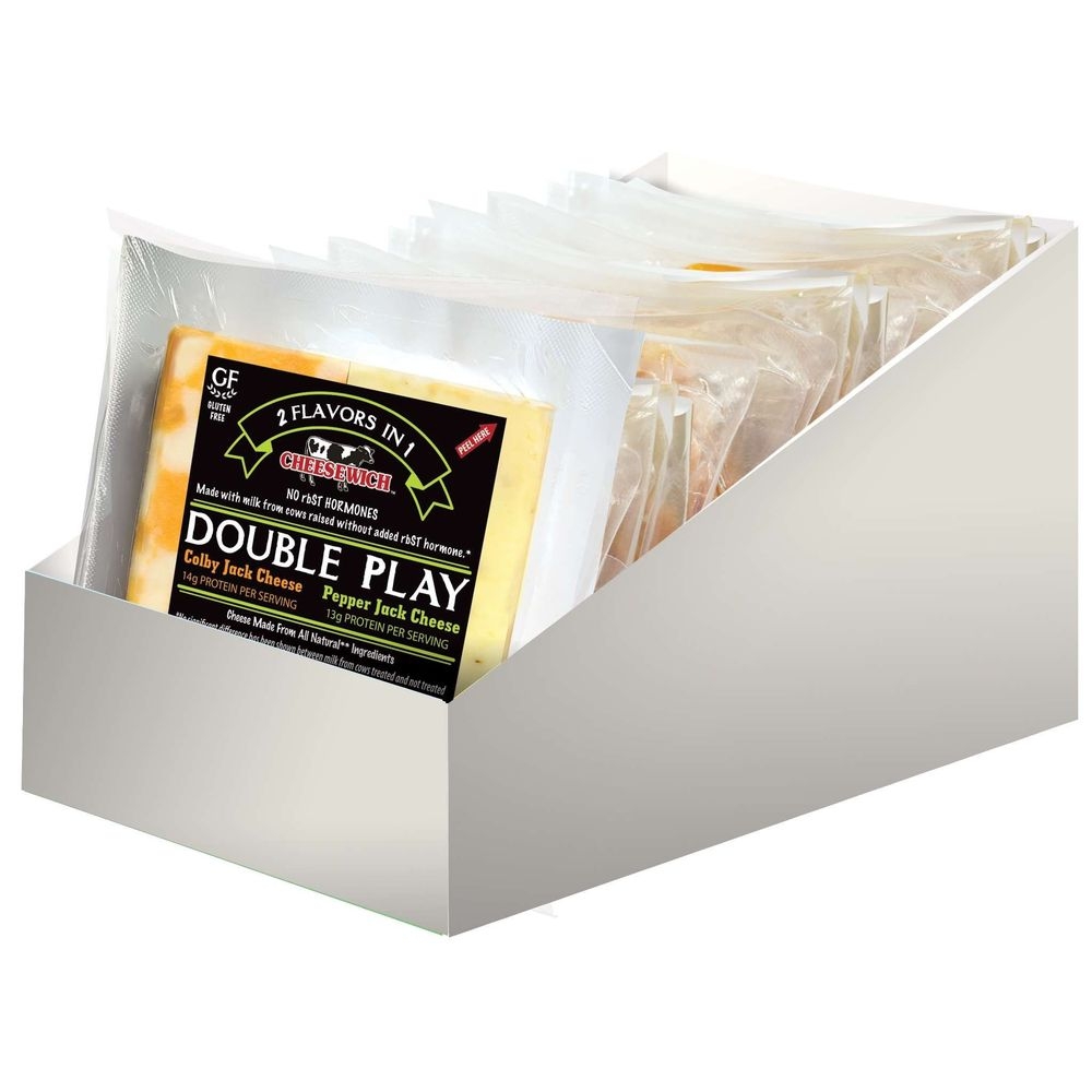 Cheesewich Colby Jack and Pepper Jack Double Play Cheese -- 24 per case