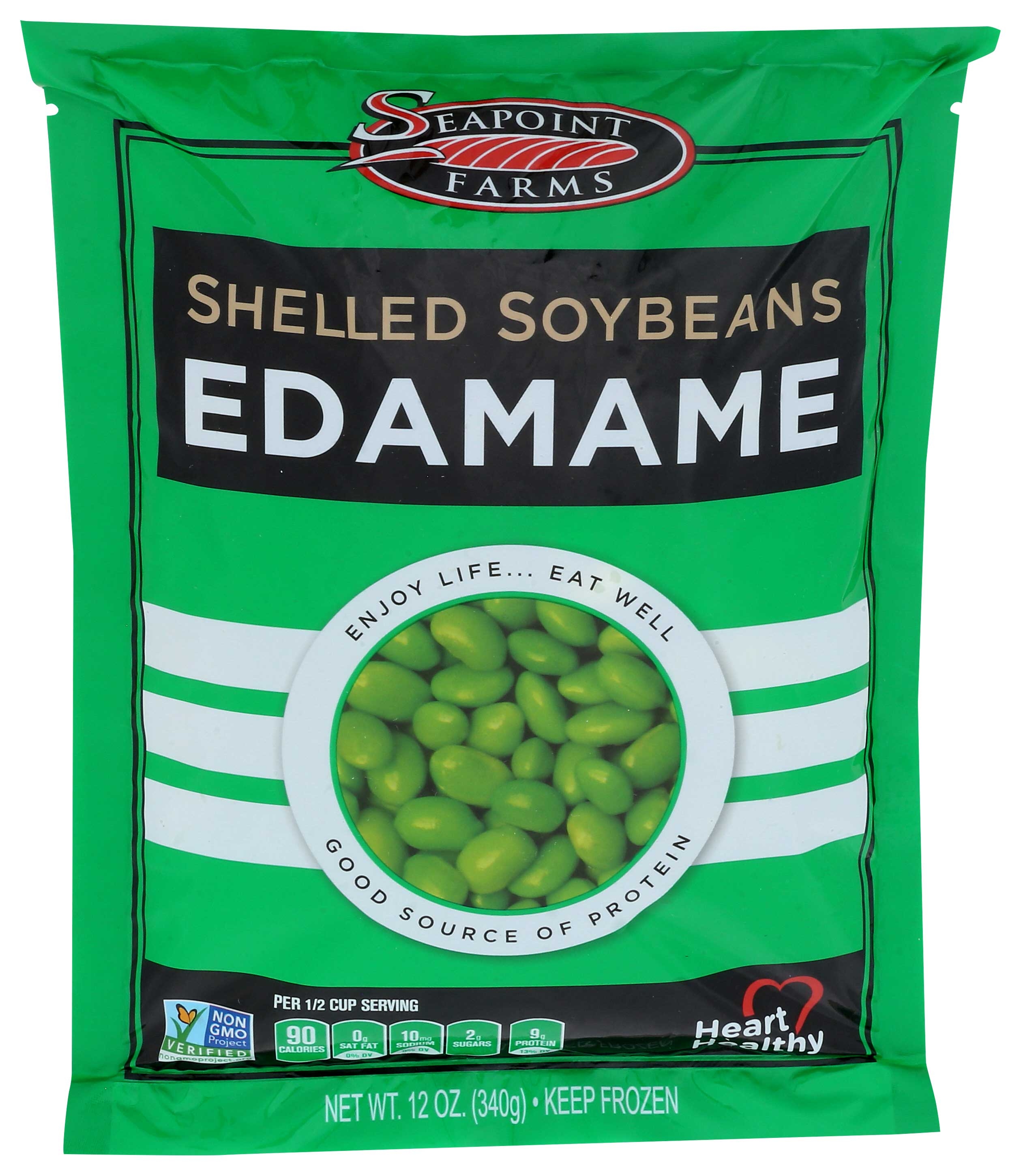 Seapoint Farms Shelled Edamame, 12 Ounce -- 12 per case.
