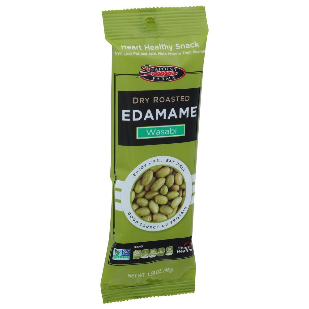 Seapoint Farms Spicy Wasabi Dry Roasted Edamame, 1.58 Ounce -- 12 Per Case