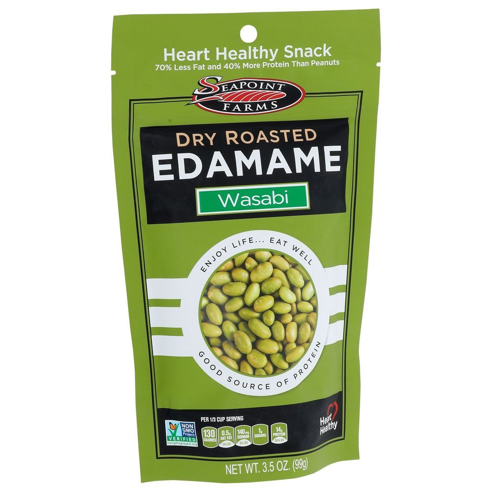 Seapoint Farms Wasabi Dry Roasted Edamame, 3.5 Ounce -- 12 Per Case