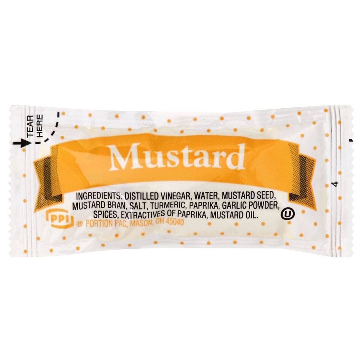 Portion Pac Mustard Packet, 5.5 Gram -- 200 Per Case