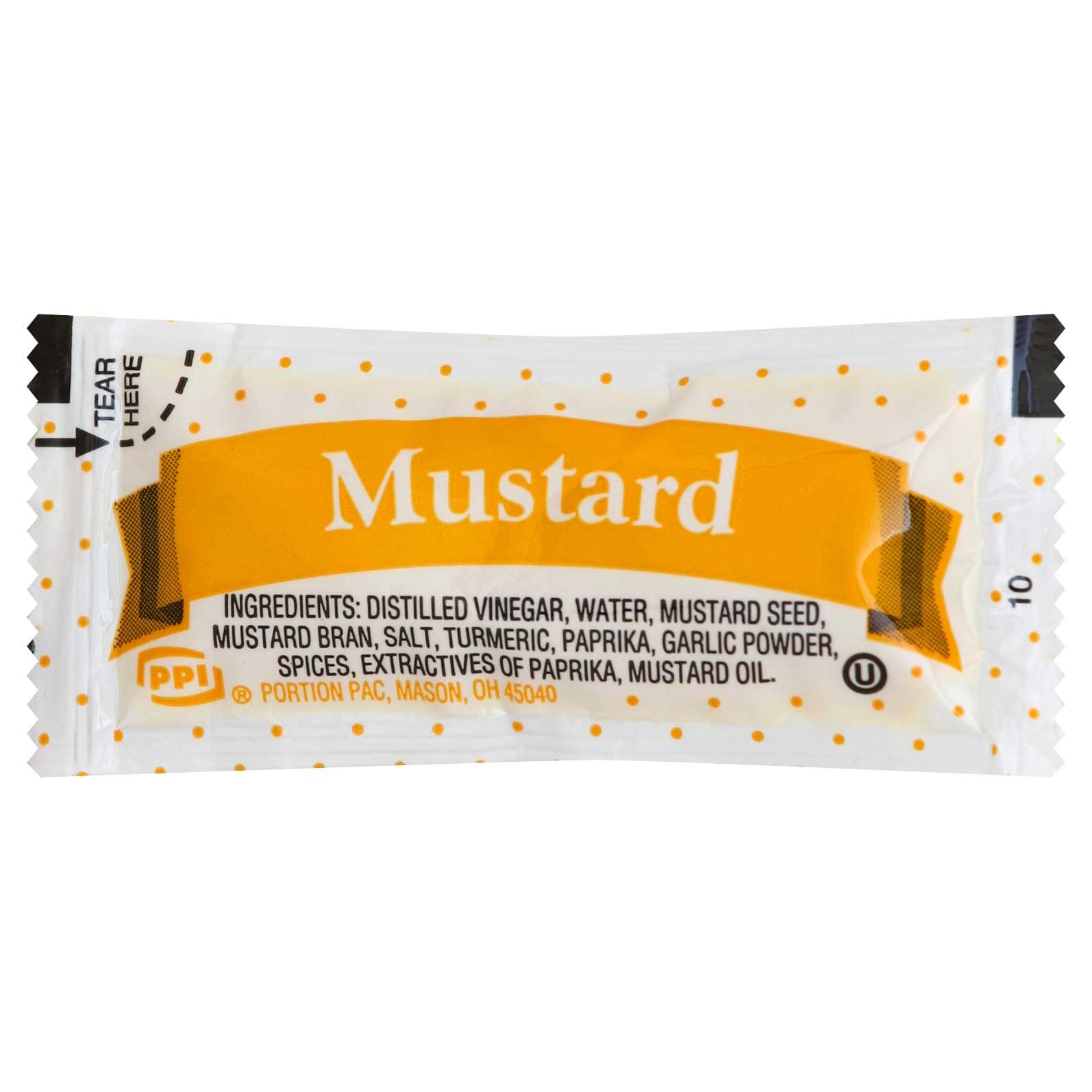 Portion Pack Single Serve Mustard, 5.5 Gram -- 500 Per Case