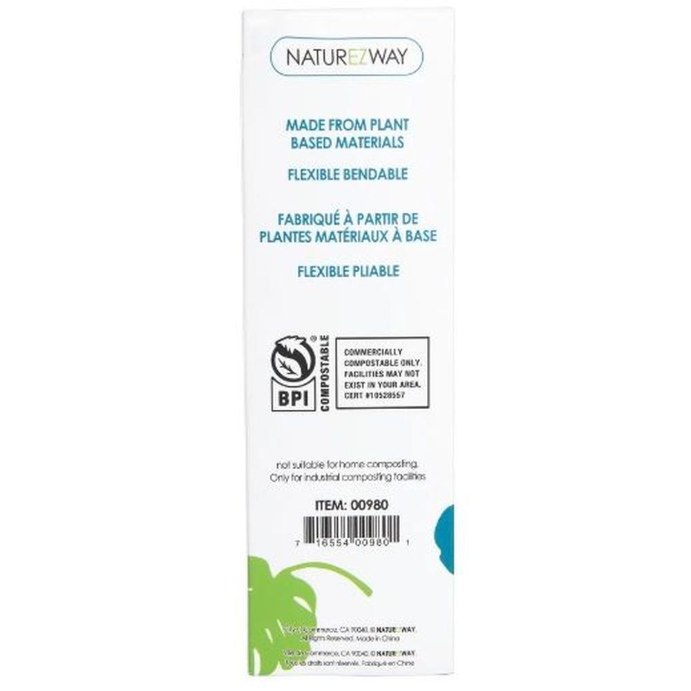 Naturezway Compostable Flexible Straws, 50 Count -- 24 Per Case