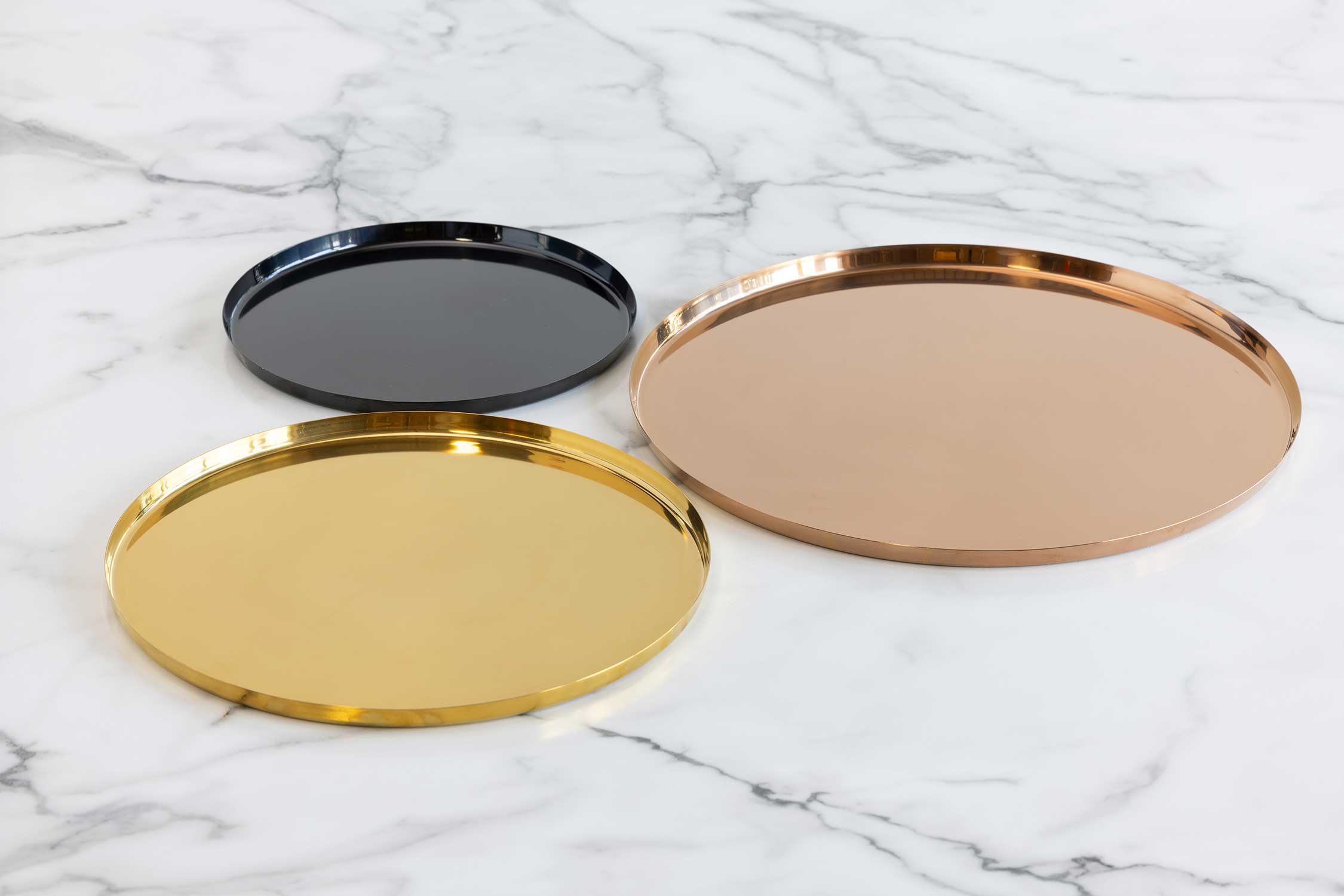 Service Ideas Rose Vintage Gold Edge Small Round Serving Tray, 9 inch Width x 0.75 inch Height