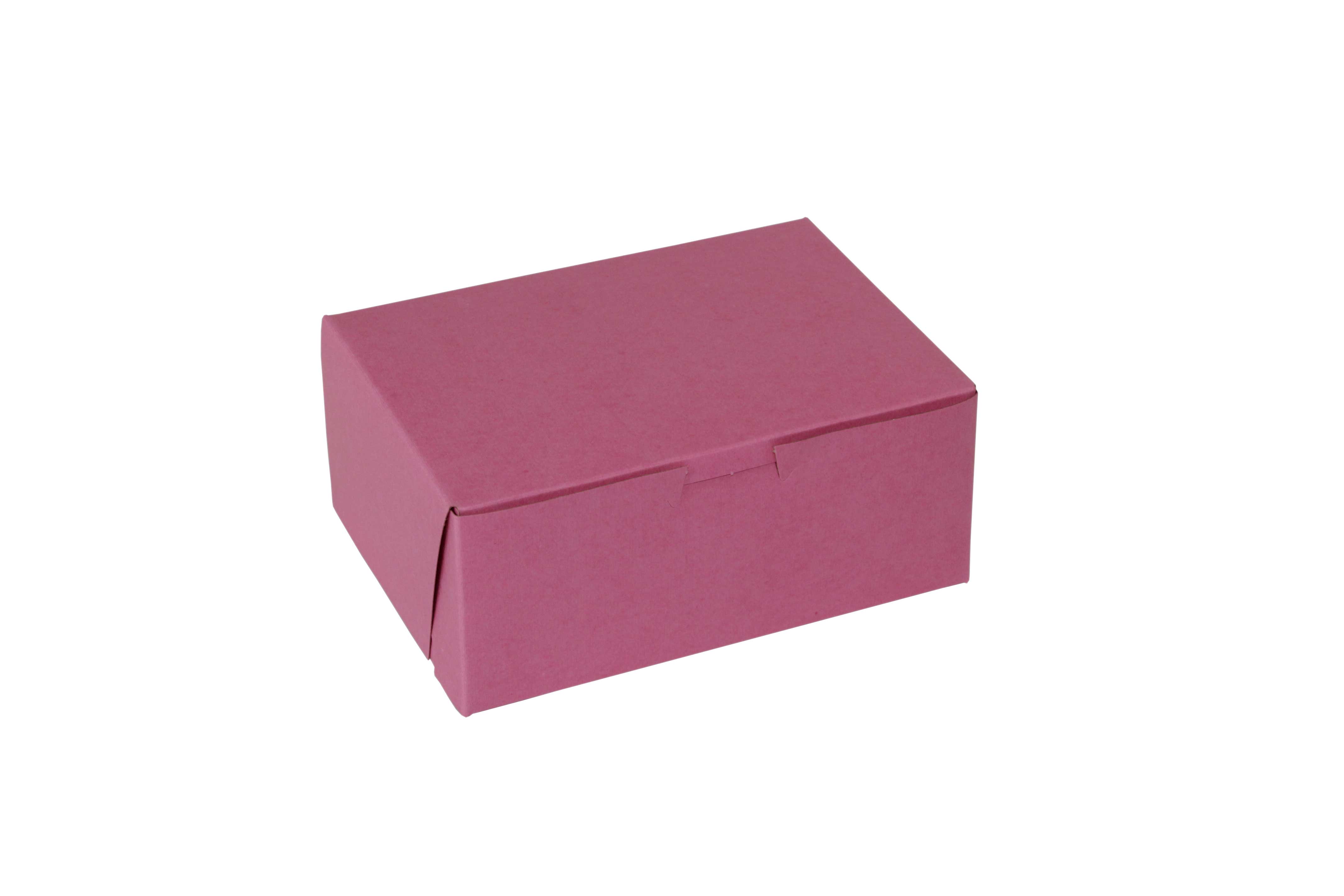 Boxit Lock Corner One Piece Strawberry Bakery Box, 7 x 5 x 3 inch -- 250 per case.