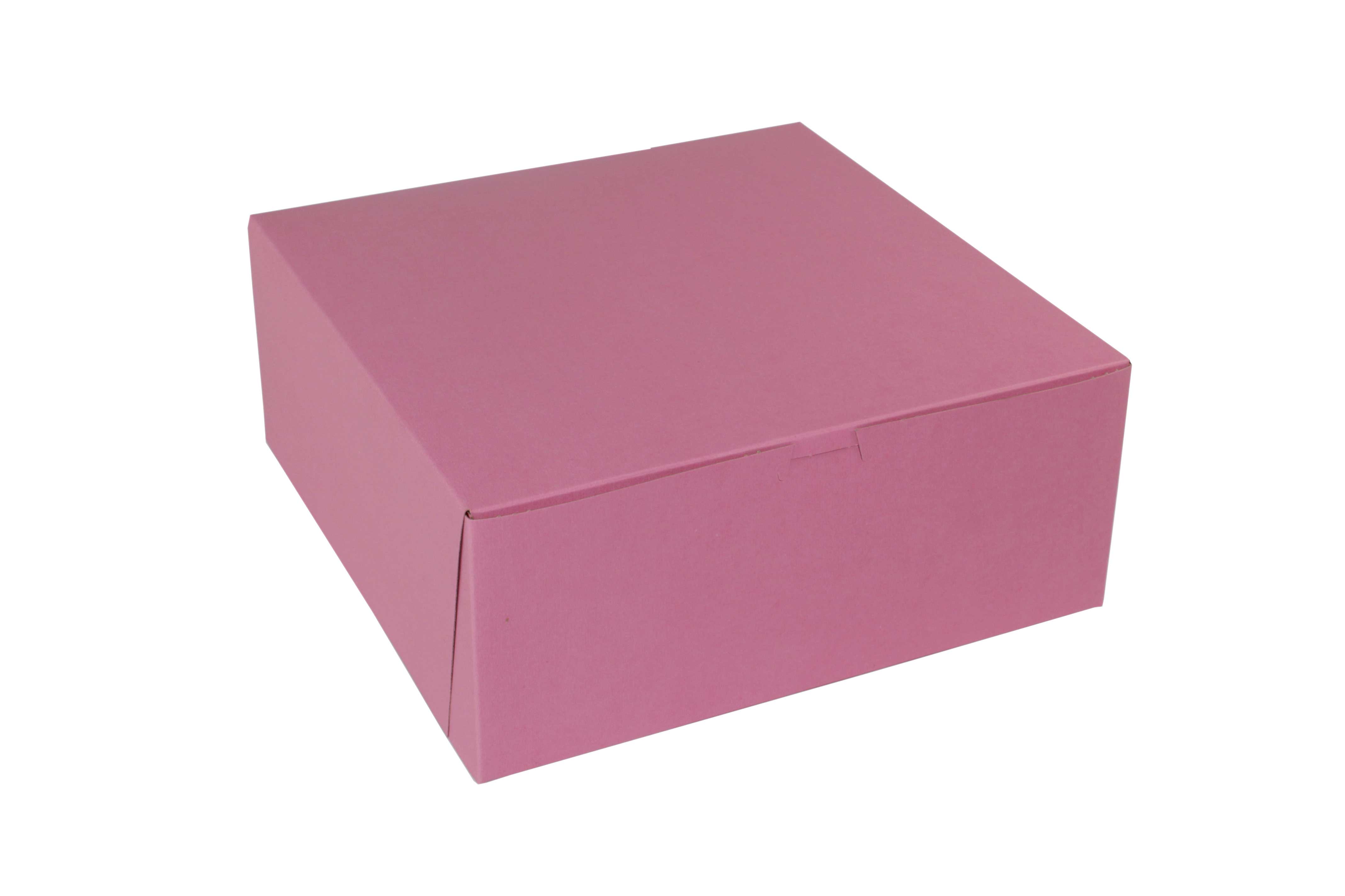 Boxit Lock Corner One Piece Strawberry Bakery Box, 12 x 12 x 5 inch -- 100 per case.