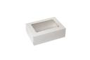 Boxit Windowed One Piece White Bakery Box, 8 x 5 3/4 x 2.5 inch -- 200 per case.