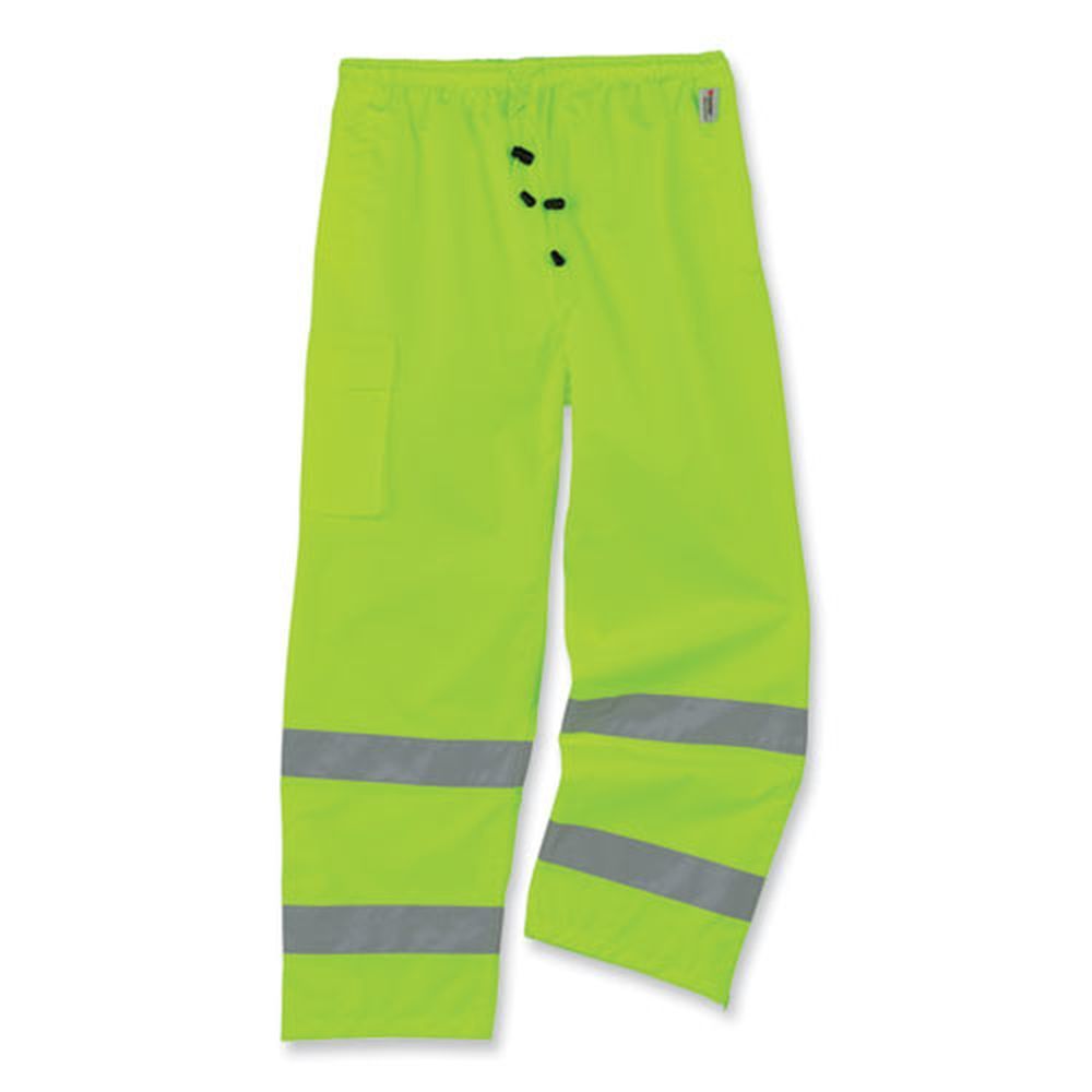 Ergodyne Glowear 8915 Extra Large Lime Class E Hi-vis Rain Pants