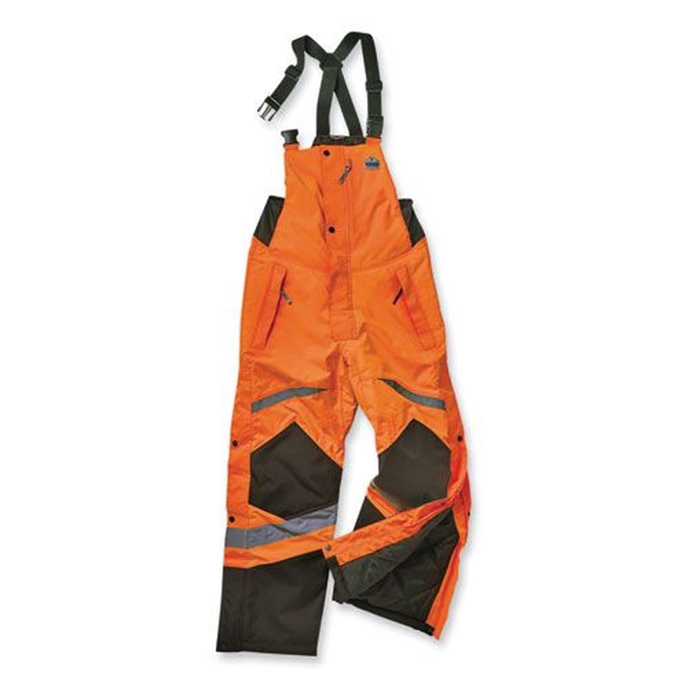 Ergodyne Glowear 8928 Orange Extra Large Class E Hi-vis Insulated Bibs