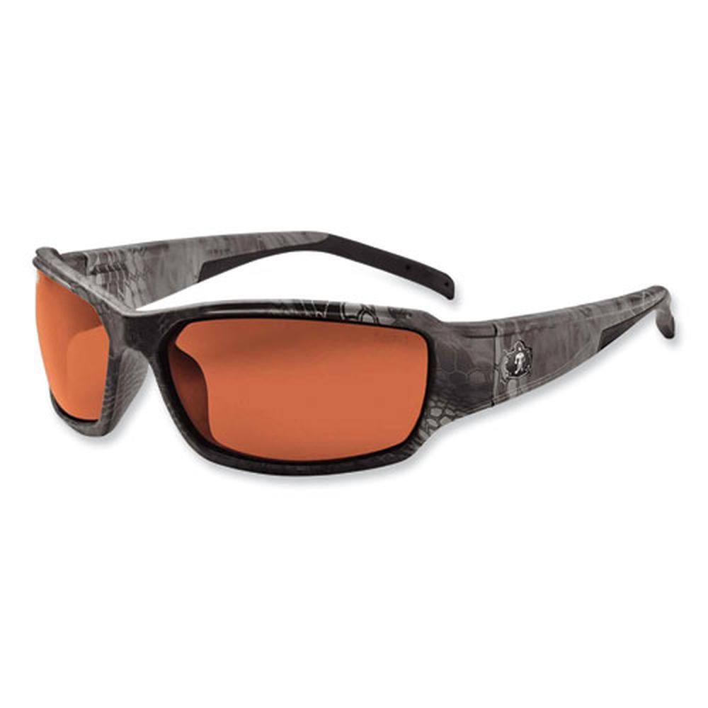 Ergodyne Skullerz Thor Safety Glasses With Kryptek Tyhpon Nylon Impact Frame And Polarized Copper Polycarbonate Lens