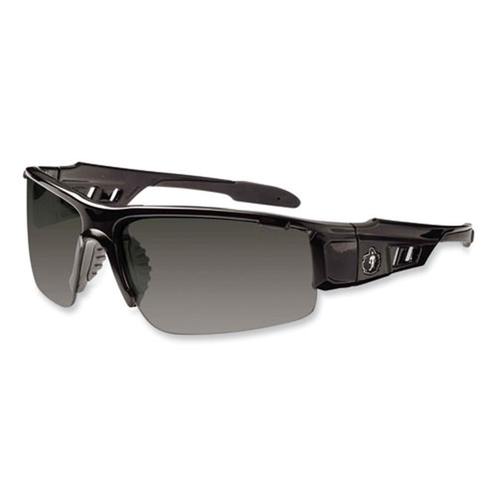 Ergodyne Skullerz Dagr Safety Glasses With Black Nylon Impact Frame And Polarized Smoke Polycarbonate Lens