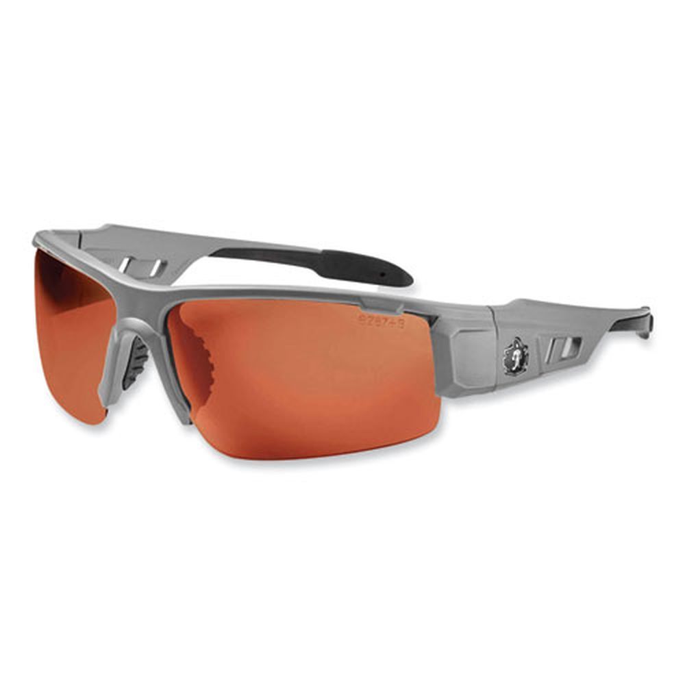 Ergodyne Skullerz Dagr Safety Glasses With Matte Gray Nylon Impact Frame And Polarized Copper Polycarbonate Lens