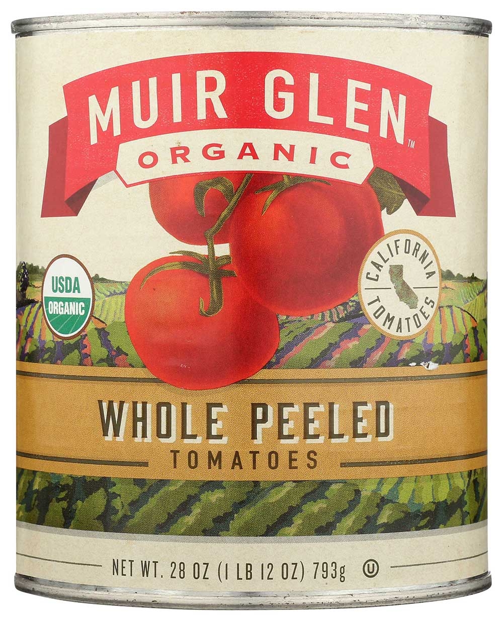 Muir Glen Wh Peel Tomato - 28 ounce -- 12 per case.