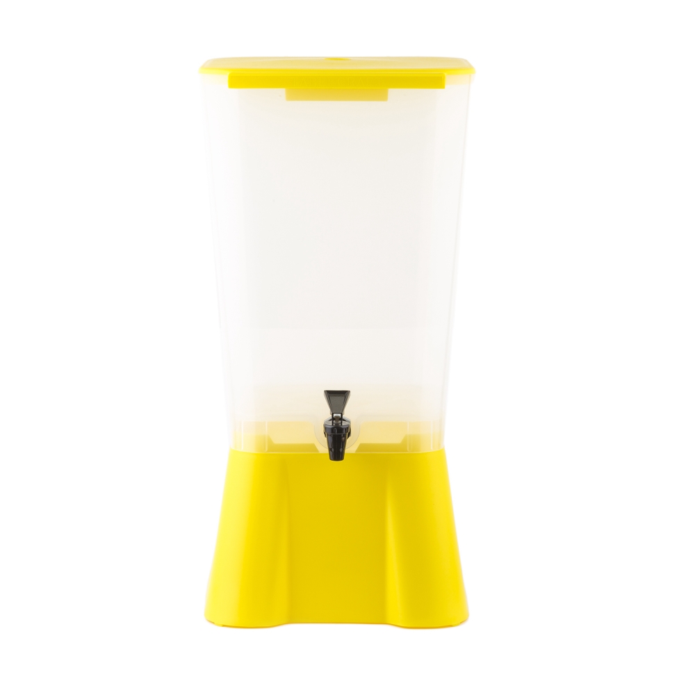 Tablecraft Polypropylene Yellow Beverage Dispenser, 5 Gallon Capacity