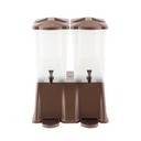 Tablecraft Slimline Double Brown Beverage Dispenser, 3 Gallon Capacity