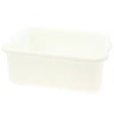 Tablecraft High Density Polyethylene Natural Tote Box, 21.5 x 15.75 x 5 inch -- 12 per case
