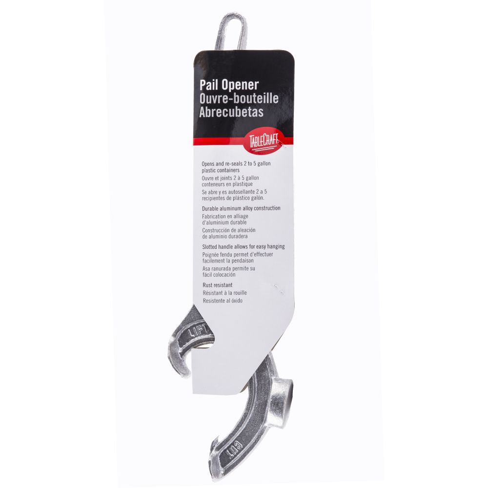 Tablecraft Aluminum Easy Cut Pail Opener, 15 Inch