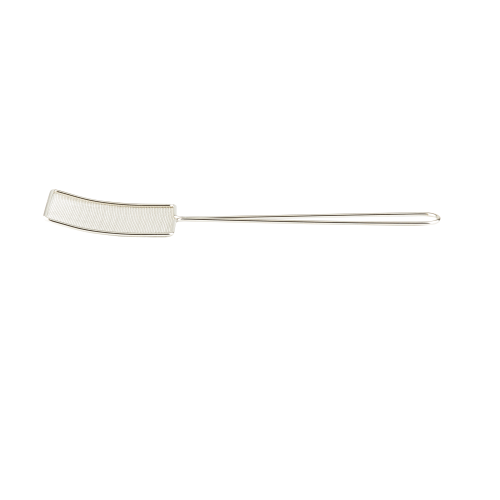 Tablecraft Rectangular Nickel Plated Steel Fine Mesh Skimmer, 5.25 X 6 X 18 Inch