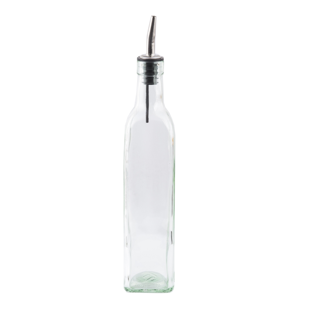 Tablecraft 16 Ounce Galss Bottle Olive Oil With Stainless Steel Pourer