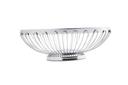 Tablecraft Regent 18-8 Stainless Steel Oval Spoke Serving Basket, 7 x 6 x 2.75 inch