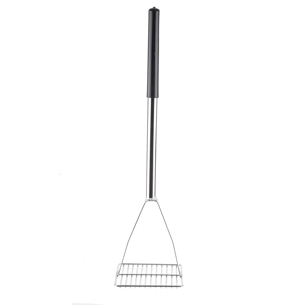 Tablecraft Chrome Plated Metal Square Bean Masher, 19 Inch