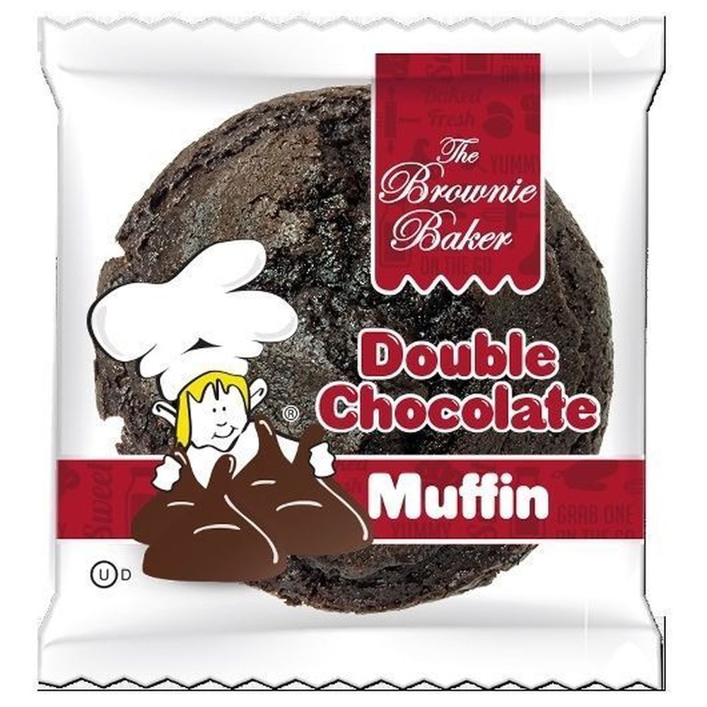 The Brownie Baker Double Chocolate Muffin, 6 Ounce -- 6 per case