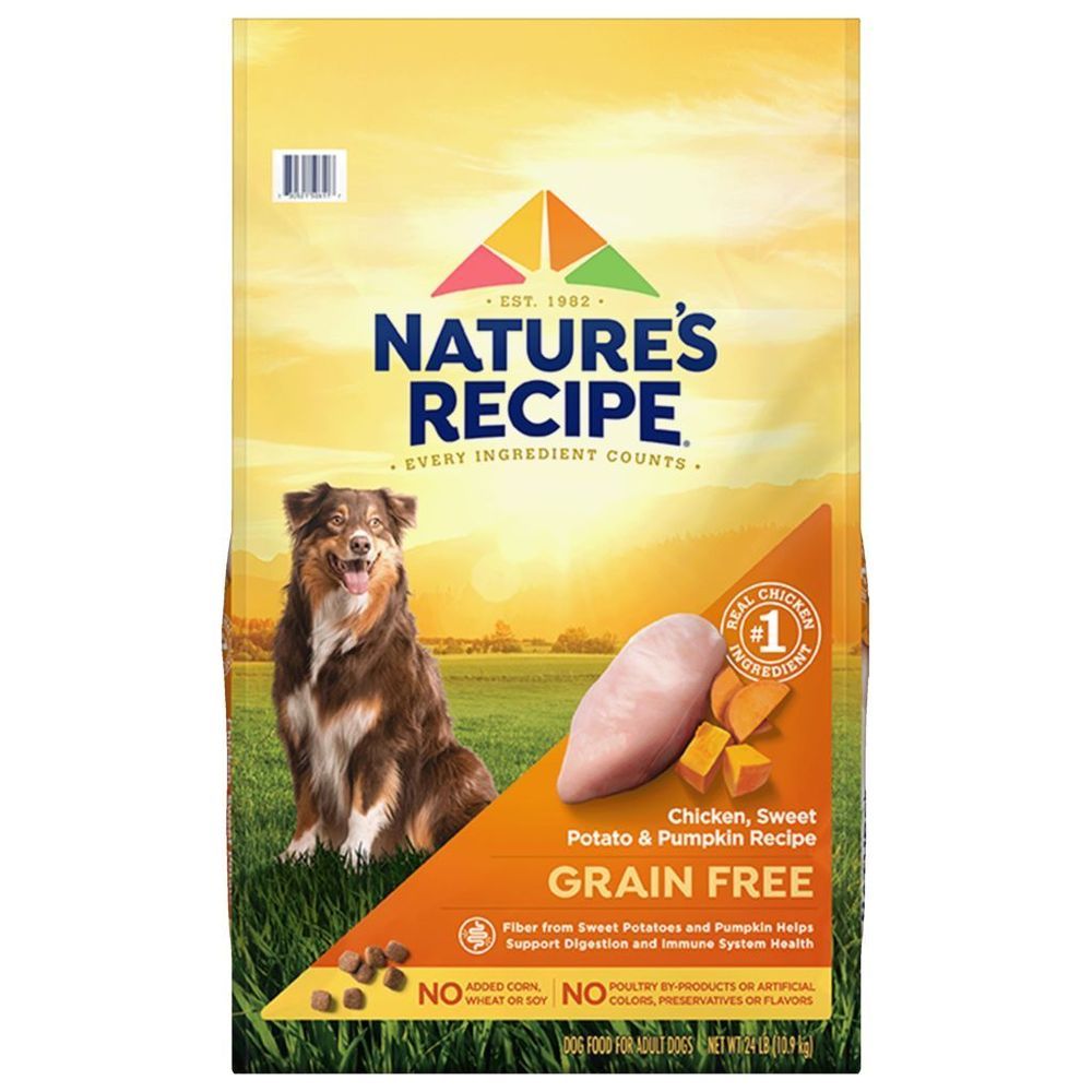 Natures Recipe Grain Free Chicken Sweet Potato And Pumpkin Recipe Dry Dog Food, 384 Ounce