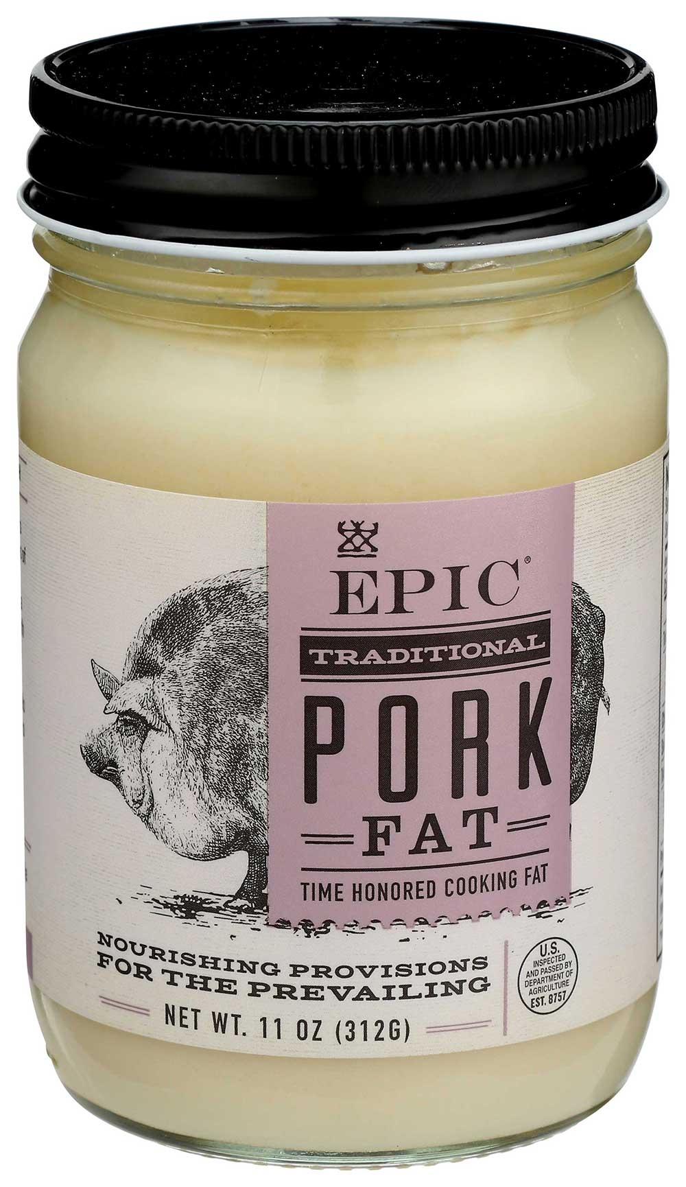 Epic Traditional Pork Cooking Fat, 11 Ounce -- 6 per case