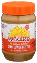 Sunbutter No Sugar Added Sunflower Butter, 16 Ounce -- 6 per case