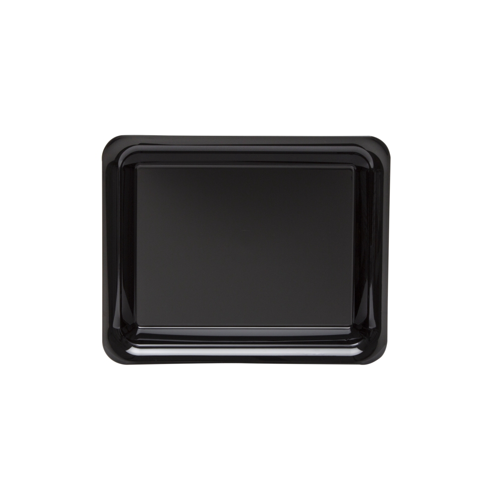 WNA Caterline Black Rectangle Tray, 8 x 10 inch -- 25 per case.
