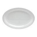 WNA CaterLine Polystyrene White Oval Serving Tray, 16 x 11 inch -- 25 per case.