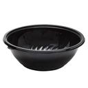 WNA Pack N Serve Standard Black PET Round Container Bowl, 320 Ounce -- 25 per case.