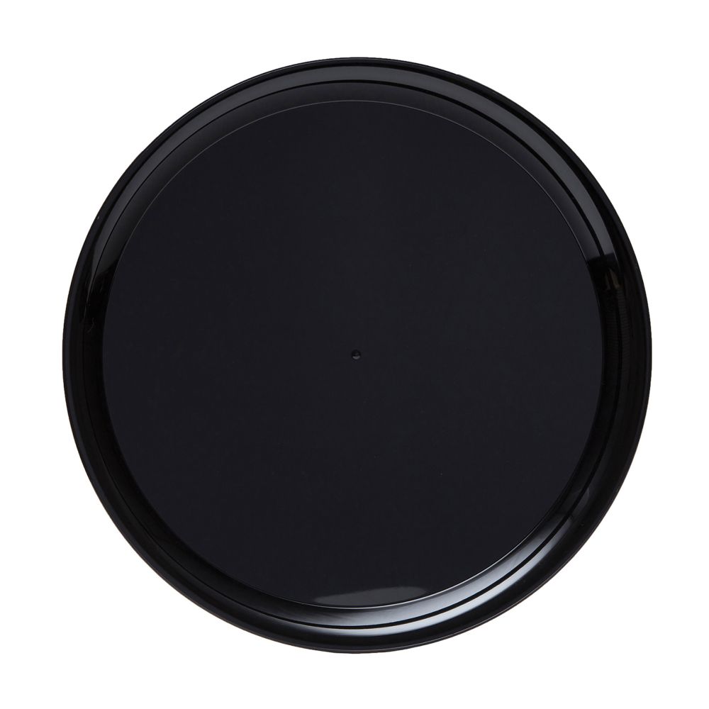 Wna Checkmate Black Round High Edge Rigid Tray, 14 Inch -- 25 Per Case