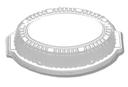 D and W Fine Pack Lid, Container 16 Ounce Dome Polystyrene Clear Plastic Cover -- 500 per case.
