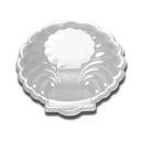 D and W Fine Pack Polystyrene Stackable Shell Design Medium Dome Container Lid Only, 50 count - 5 per case