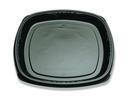 D and W Fine Pack Forum Black Plastic Pearl Square Flat Tray, 16 inch -- 50 per case.