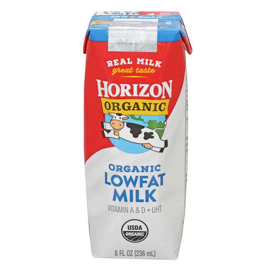 White Wave Horizon Organic Aseptic Milk, 8 Ounce -- 18 per case.