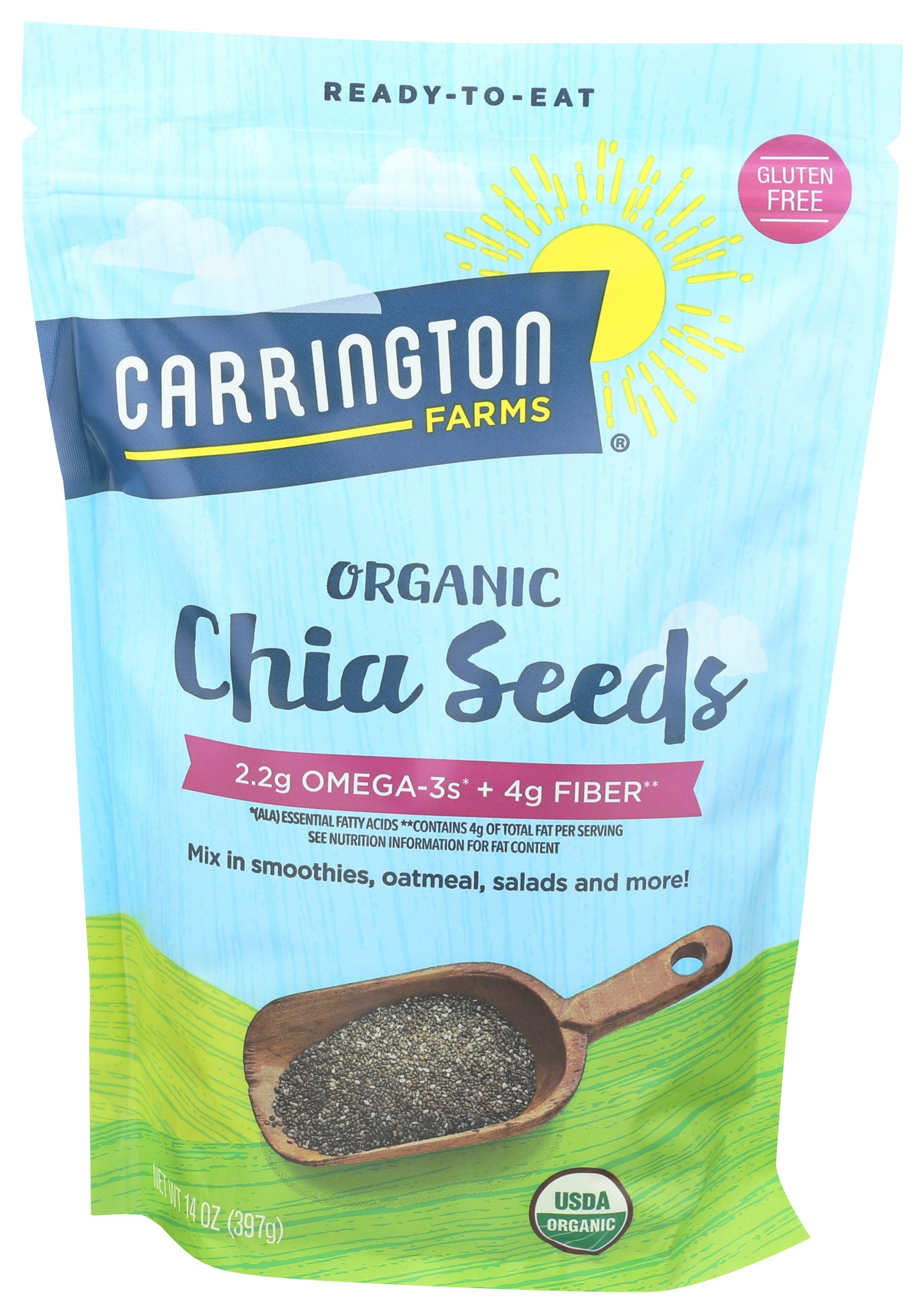 Carrington Farms Organic Chia Seed, 14 Ounce -- 6 per case