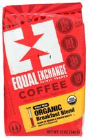 Equal Exchange Organic Whole Bean Breakfast Blend Coffee, 12 Ounce -- 6 per case.
