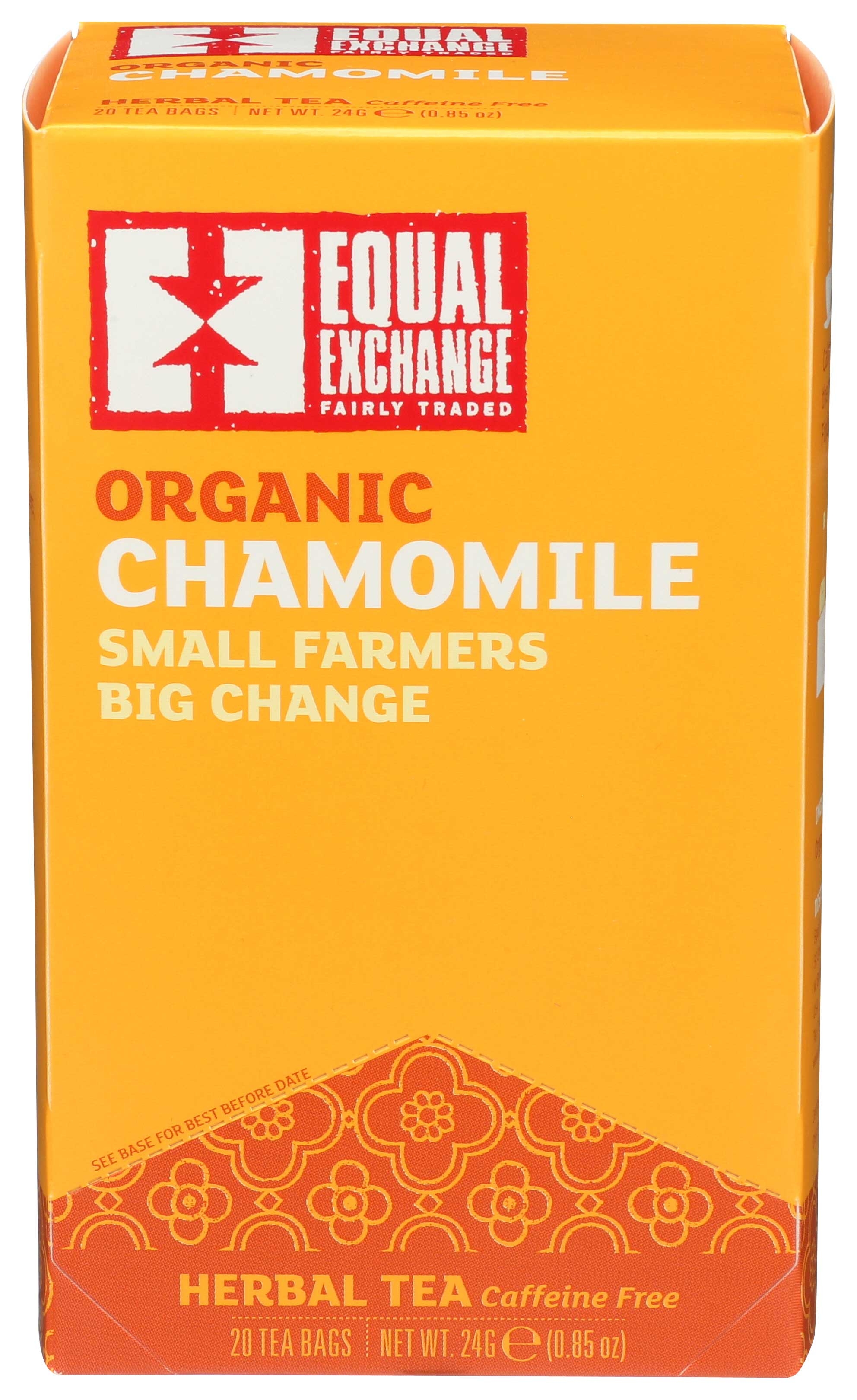 Equal Exchange Organic Chamomile Tea - 20 bags per pack -- 6 packs per case.