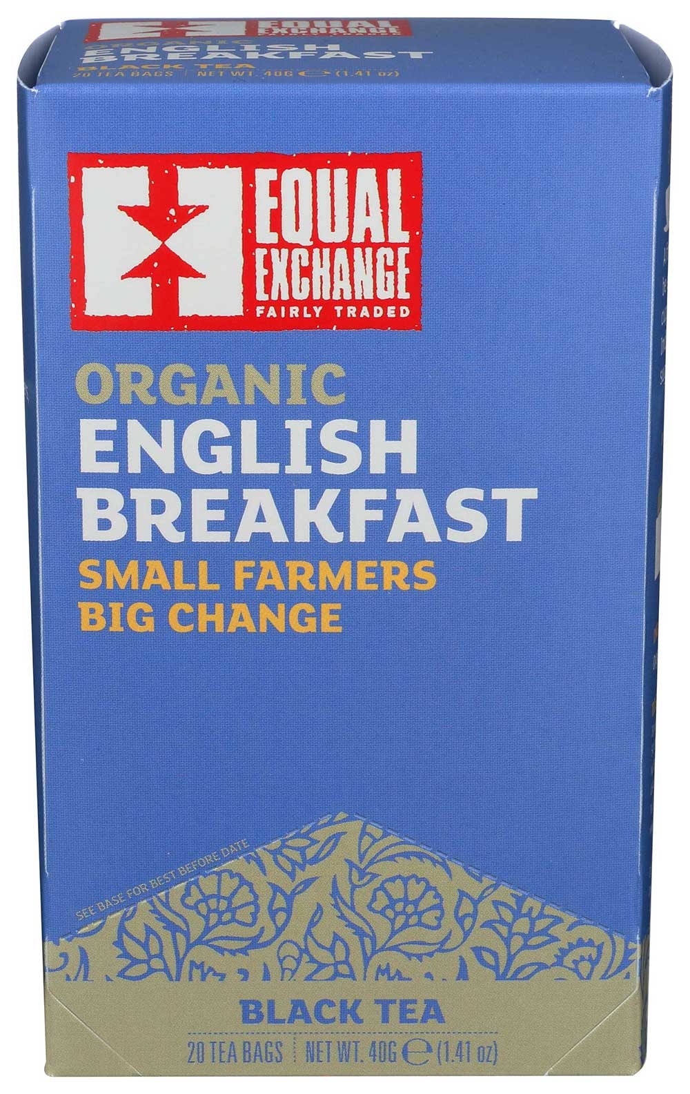 Equal Exchange Organic English Breakfast Tea - 20 bags per pack -- 6 packs per case.