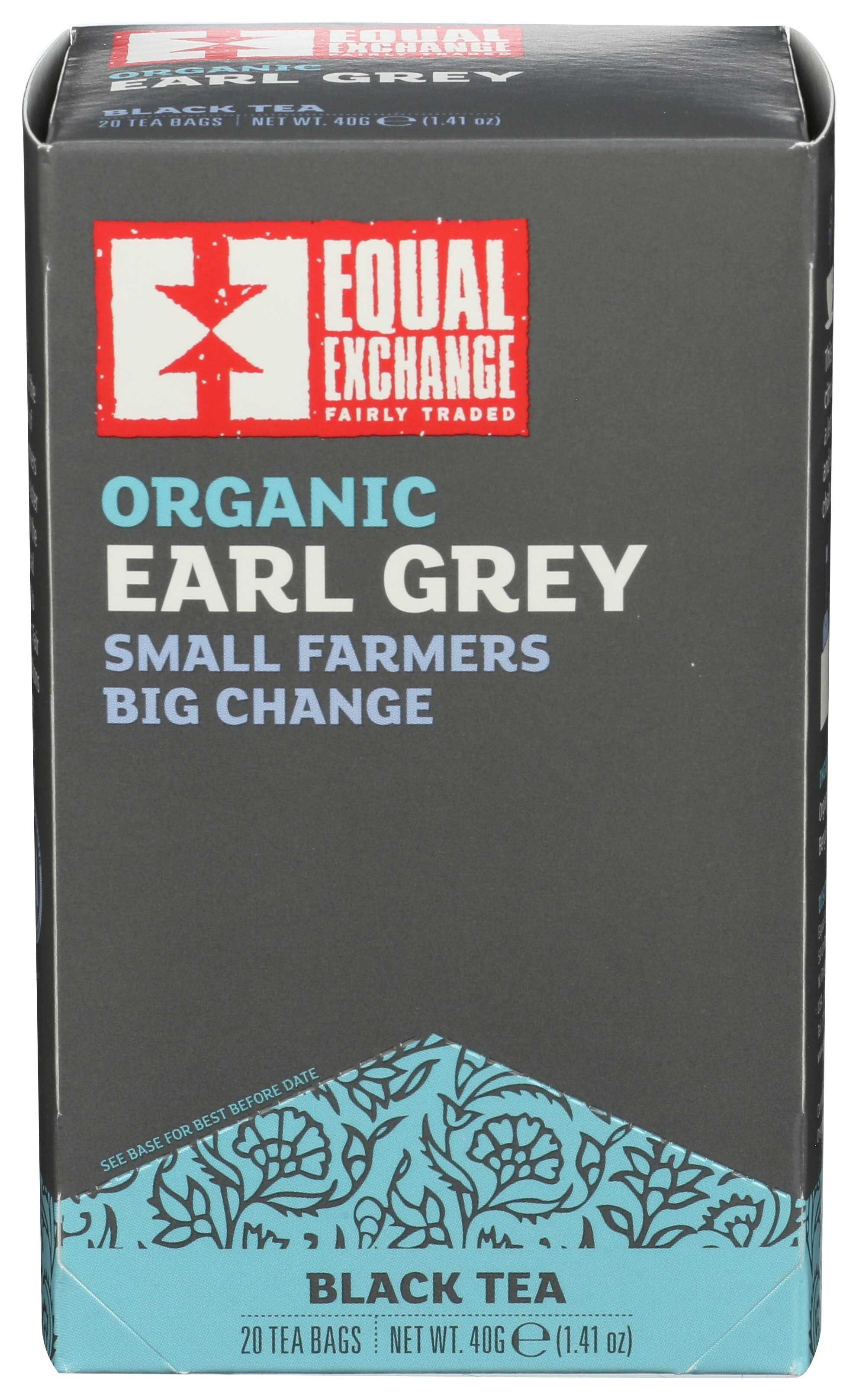 Equal Exchange Organic Earl Grey Tea, 20 Bags Count -- 6 Per Case