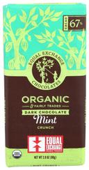 Equal Exchange Organic Mint Crunch Dark Chocolate Bar, 2.8 Ounce -- 12 per case.