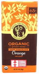 Equal Exchange Organic Orange Dark Chocolate Bar, 2.8 Ounce -- 12 per case.