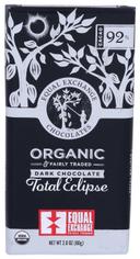 Equal Exchange Organic Total Eclipse Dark Chocolate Bar, 2.8 Ounce -- 12 per case
