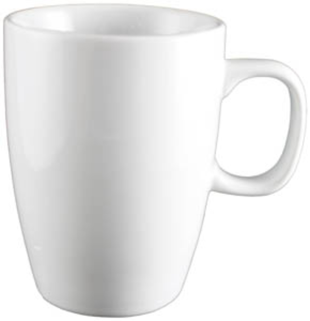 Vertex China Argyle Undecorated Porcelain White Coffee House Mug, 16 Ounce -- 36 Per Case