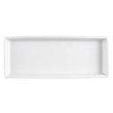 Vertex China Ventana Undecorated Porcelain White Rectangle Serving Tray, 8 3/8 inch -- 24 per case.